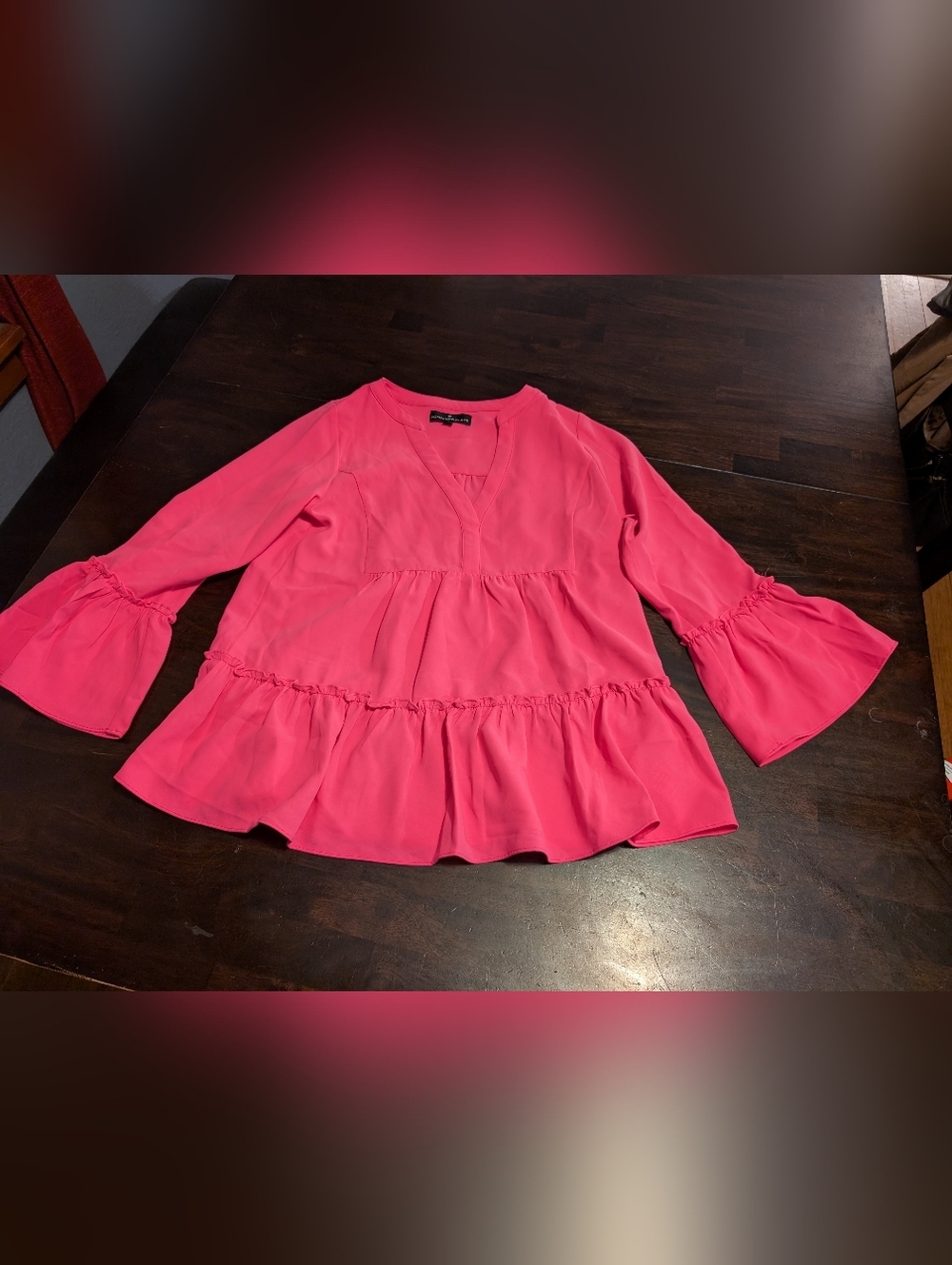 Pomander Place Kenzo Blouse Hot Pink, Women's Small